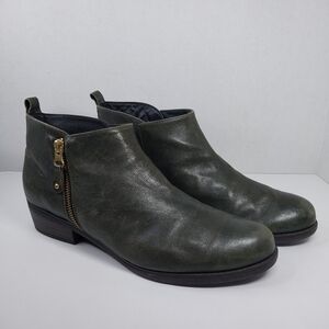 Eric Michael Handcrafted Green Leather EU Size 42 US 11.5 Ankle Booties Shoes